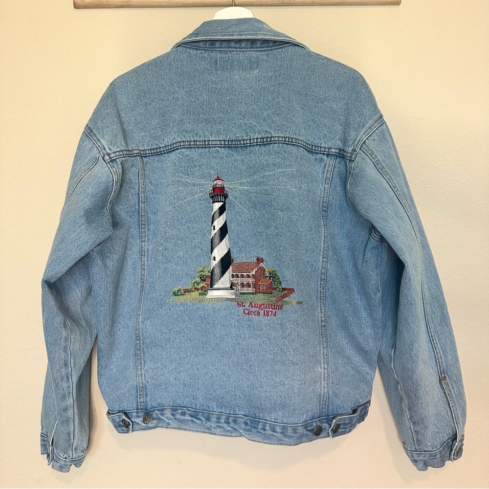 Embroidered St. Augustine Lighthouse Oversized De… - image 2